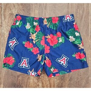 Arizona Wildcats Swim Shorts Mens Large Red Blue Floral UofA